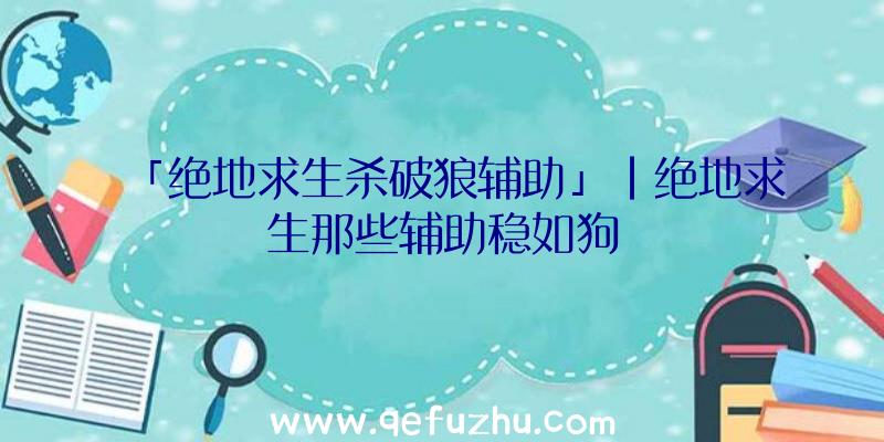 「绝地求生杀破狼辅助」|绝地求生那些辅助稳如狗